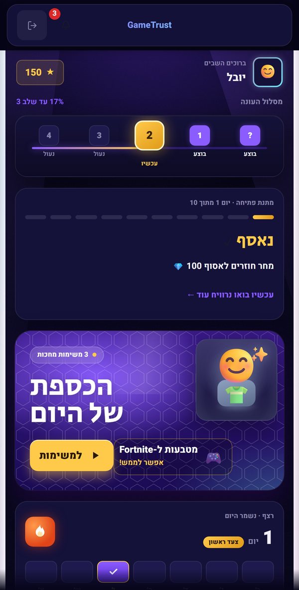 המסך של הילד: מסלול העונה, הכספת של היום והרצף
